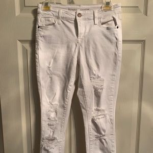 White distressed Old Navy Rockstar skinny jeans